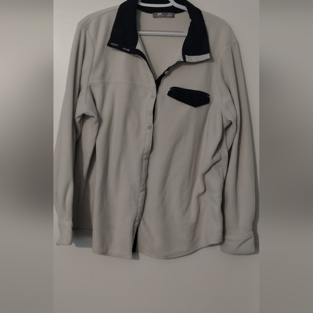 Lee Riders Cream Fleece Button Down Shirt
